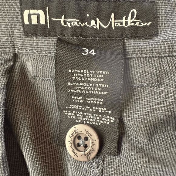 Travis Mathew Men's Performance Stretch Tech Golf Chino Shorts Gray Size 34 - Picture 3 of 7